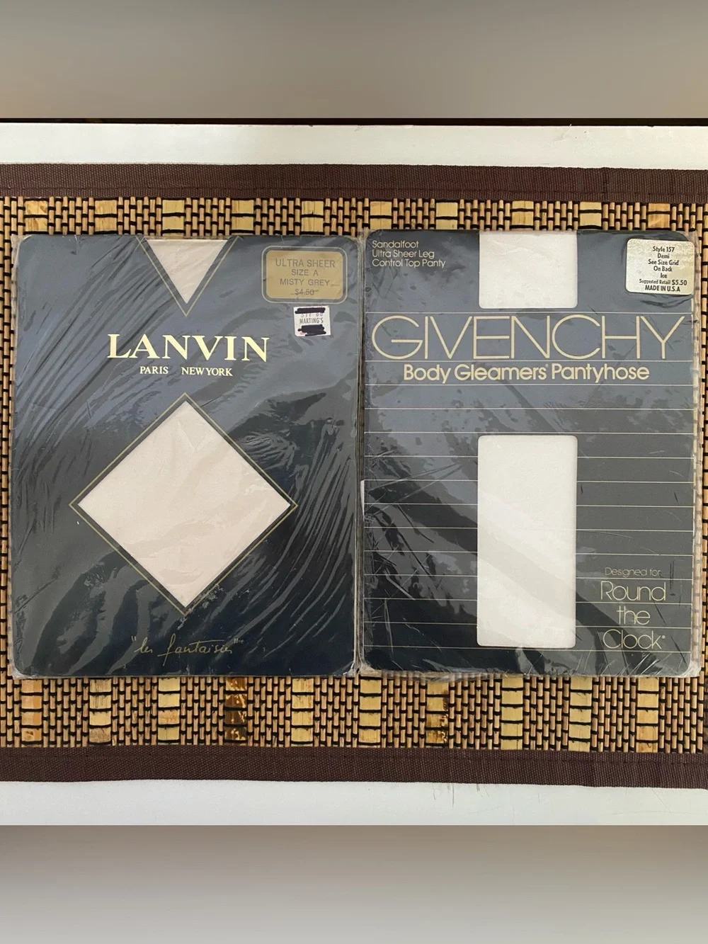 Vintage Lanvin Givenchy Pantyhose Lot Ultra Sheer Size A Demi